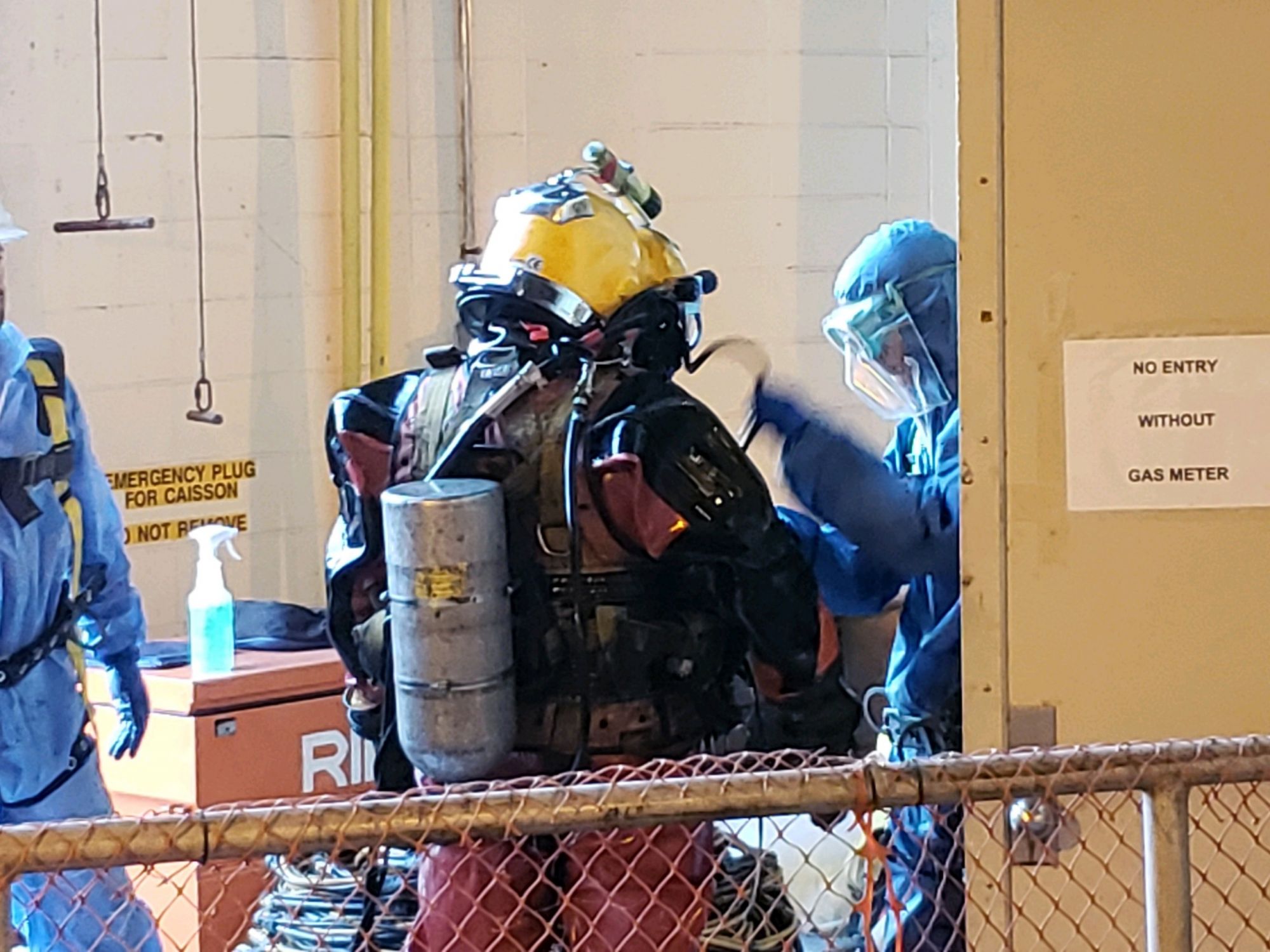 Divers retrieving clogged wipes from the Charleston wastewater system