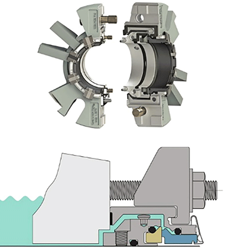 IMAGE 11: Typical configuration of a split mechanical seal