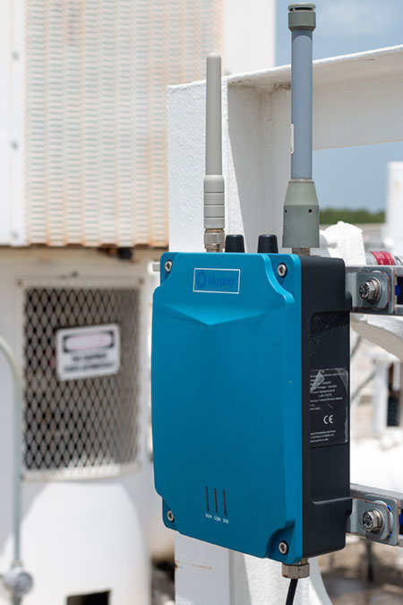 Wireless gateway transmits data to cloud-based software platform (Images courtesy of Hydro, Inc.)
