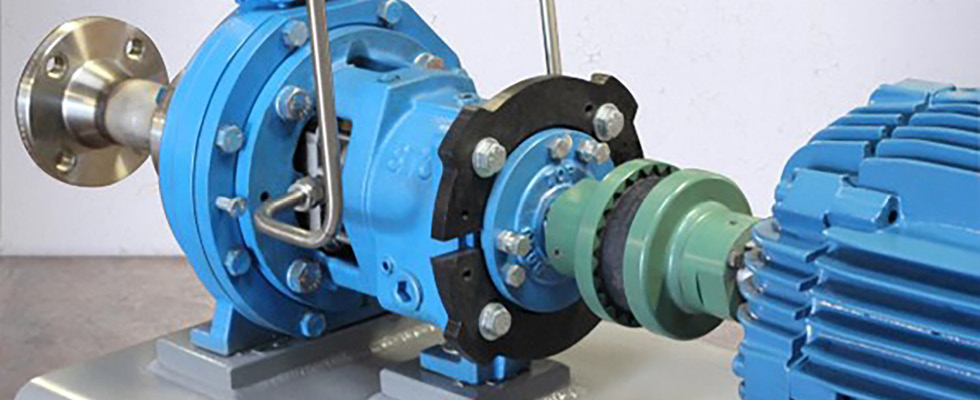 IMAGE 1: A coupling connecting a pump and motor (Images courtesy of Regal Rexnord)
