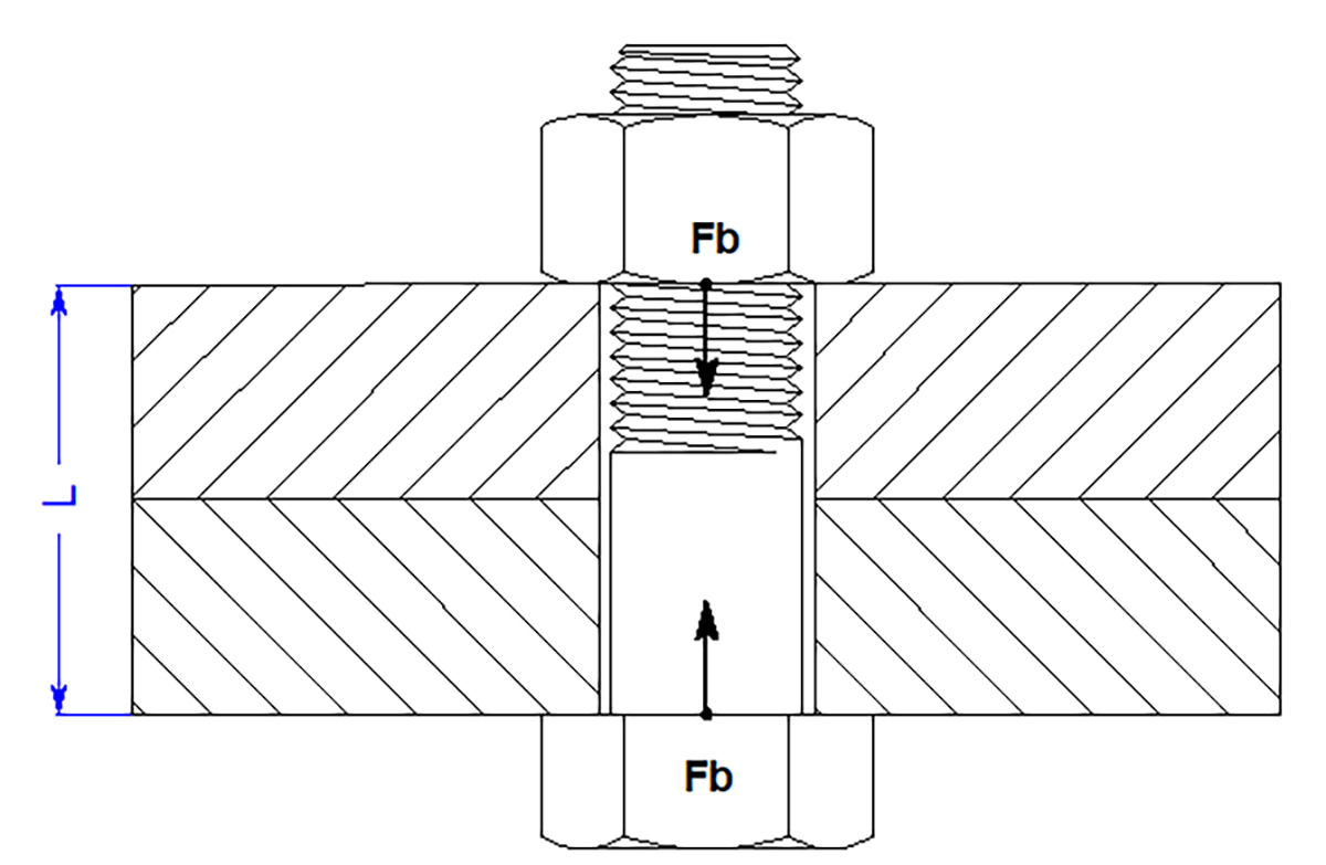 IMAGE 2: Joint with two plates along with a nut and a bolt