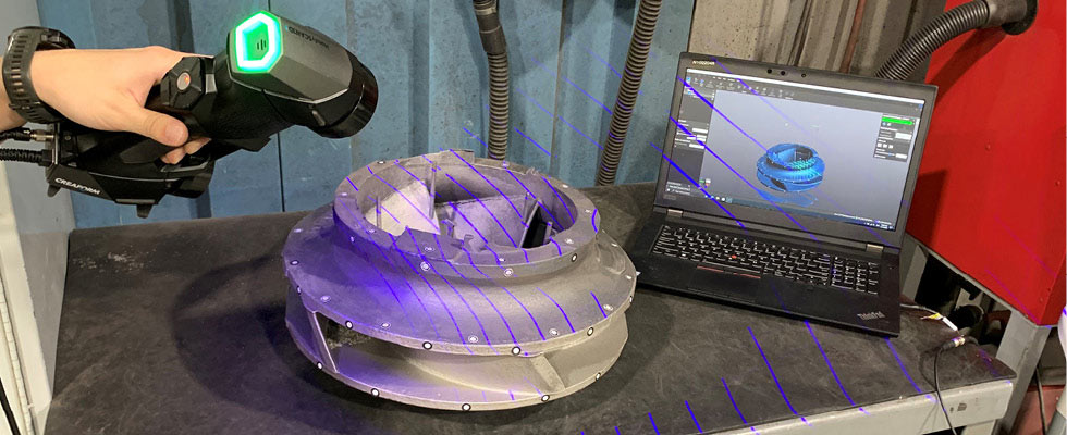 IMAGE 1: Precision data acquisition allows dimensions to be repeated within 0.001 inch. (0.025 millimeter) (Images courtesy of Sulzer)