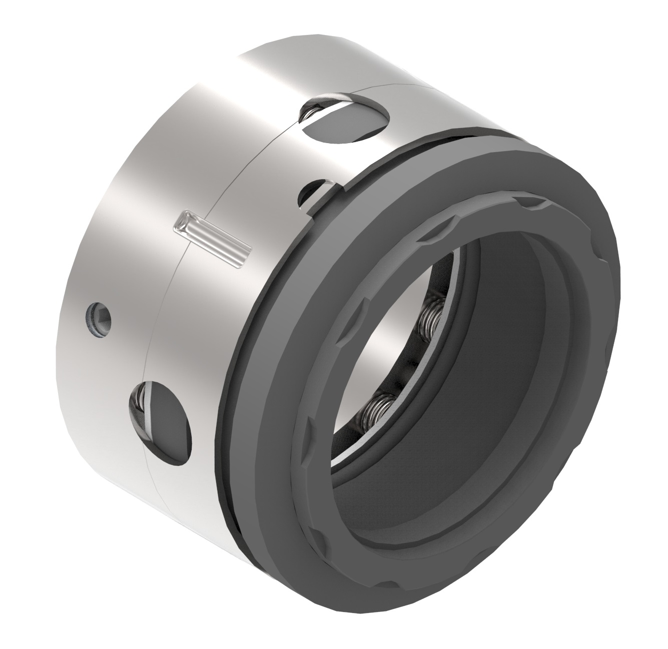 IMAGE 2: Hydropads are viewed as ‘scalloped  cut outs’ around the outside diameter of the rotary seal face.