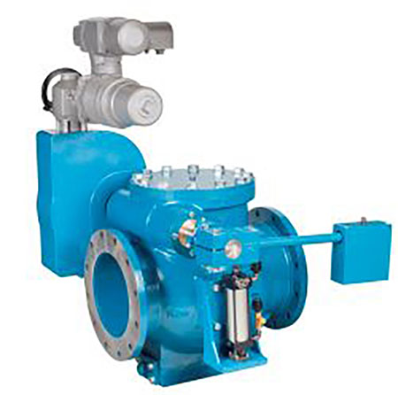 IMAGE 2: Mechanical check valve with torque unit and electric motor suitable for both clean and dirty service