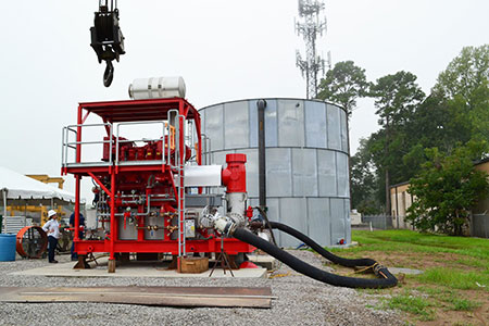 IMAGE 1: Test stand -1,000-hp diesel-driven offshore fire water pumps for a deep-water oil production platform.