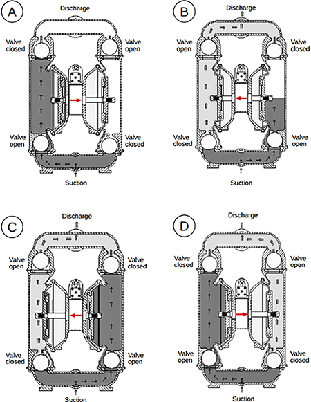 Duplex air-operated diaphragm pump