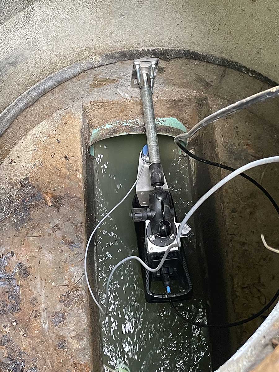 IMAGE 1: Noncontact radar flow meter in the field (Image courtesy of Flow-Tronic)