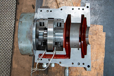 The mechanics and engineers performed numerous checks on the pump components, including the Kingsbury-type thrust bearing.