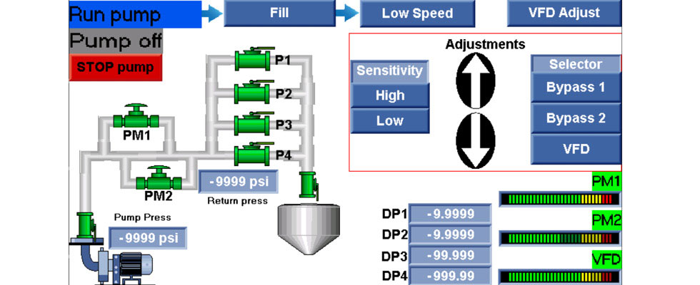 An example of an HMI on a PLC