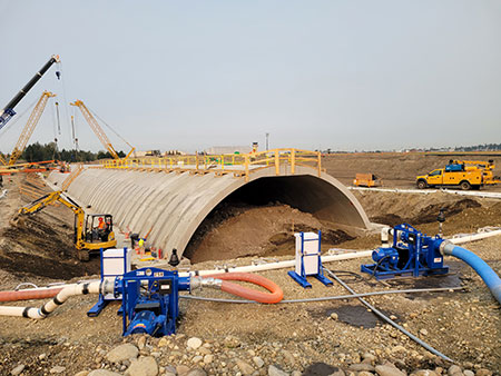 IMAGE 3: Salmon passage culvert installation at Joint Base Lewis-McChord Airfield in  Tacoma, Washington (2020) 