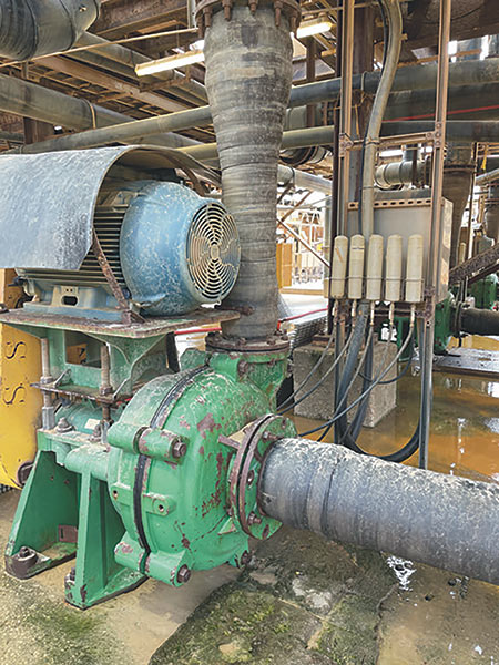 IMAGE 1: Automatic, single-point lubricators on a slurry pump (Image courtesy of Dodge Industrial)