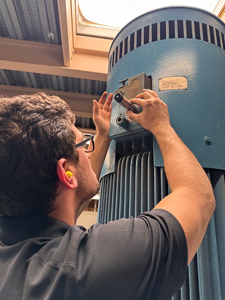 IMAGE 3: A motor sensor is installed onto a pump system to help monitor asset health and warn of degradation.