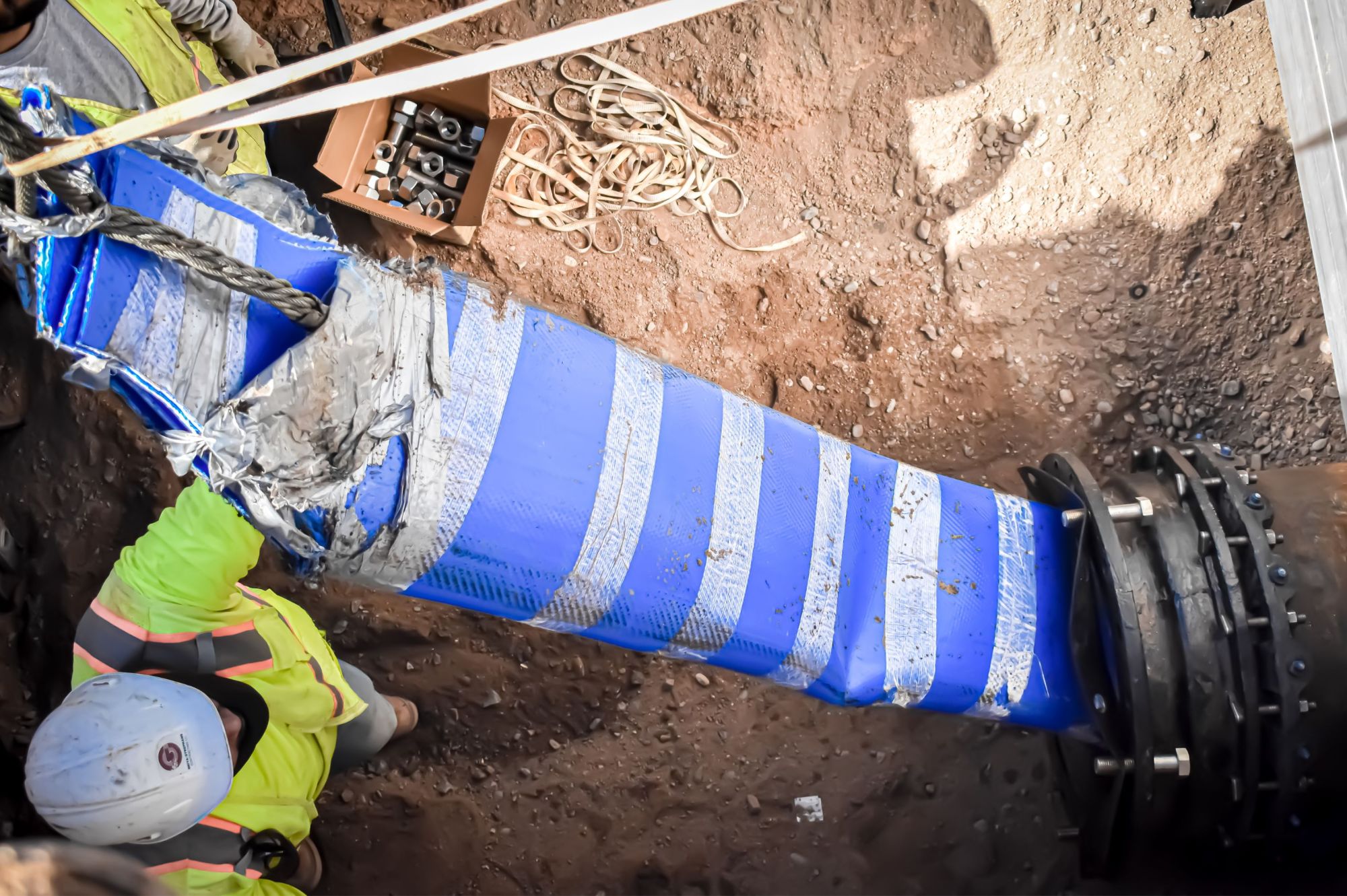 IMAGE 3: Field view of FFRPP liner being installed during rehabilitation work