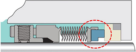 IMAGE 11: Seal material (blue) inserted into a metal holder