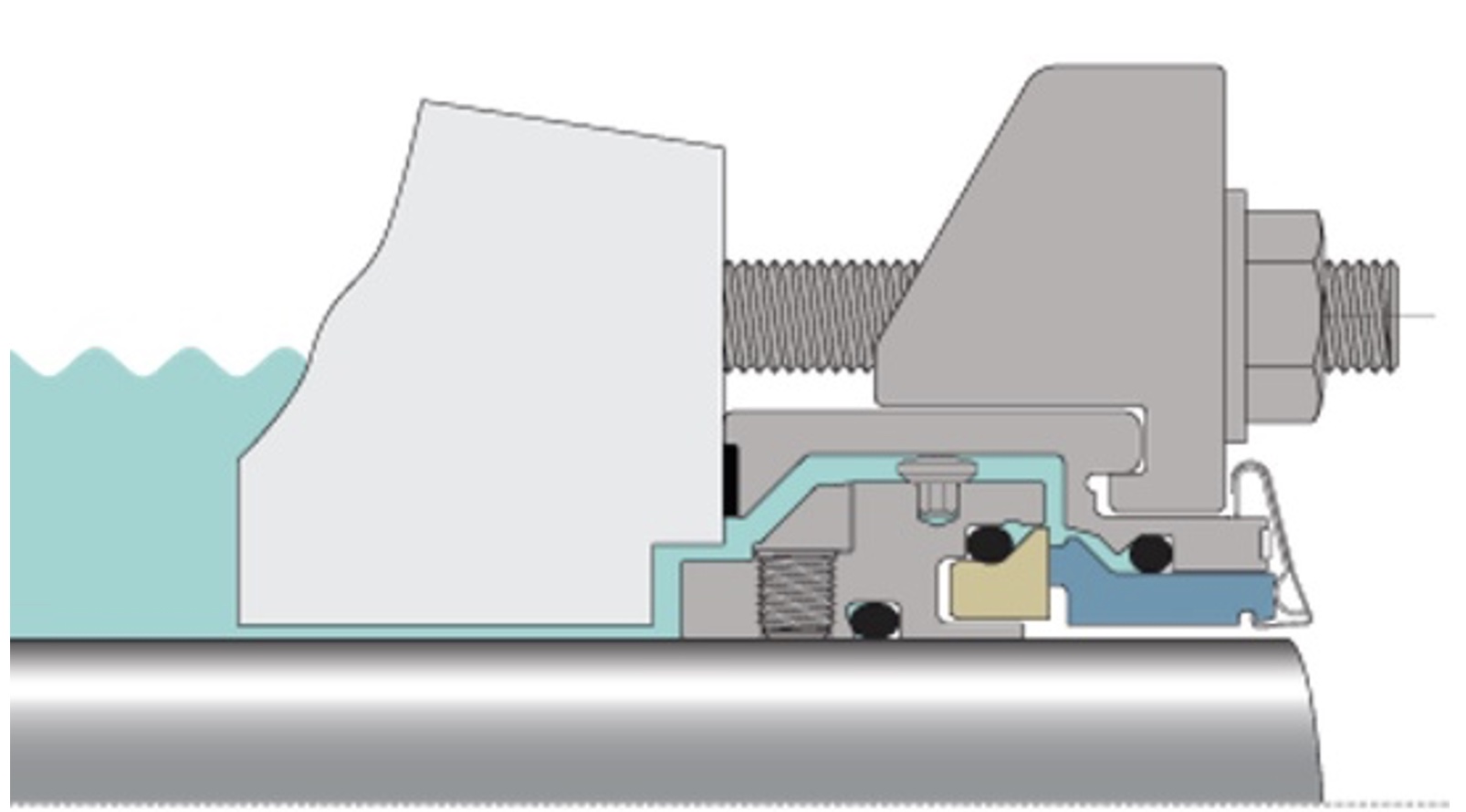 IMAGE 14: Stationary seal design with leaf springs mounted outside of the seal