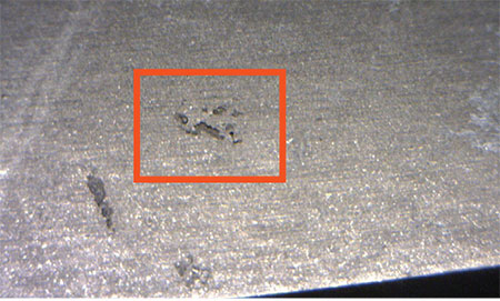 IMAGE 2: Example of fracturing and pit formation due to excessive startup friction