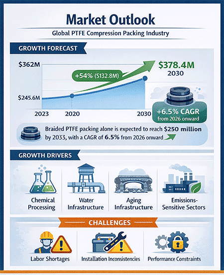IMAGE 2: Market outlook for the global PTFE compression packing industry
