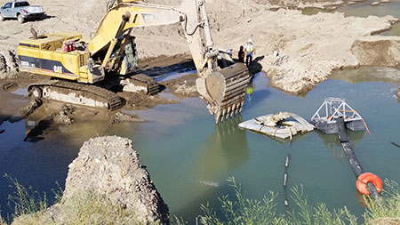 IMAGE 2: Dewatering pump installation 