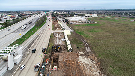 NETL installation along Beltway 8 feeder road