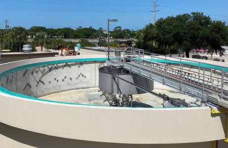 IMAGE 3: Empty wastewater treatment tank in Bonita Springs, Florida, awaiting treatment upgrades