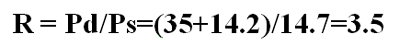 equation to calculate compression ratio in compressors