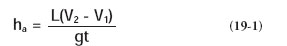Equation for calculating acceleration head