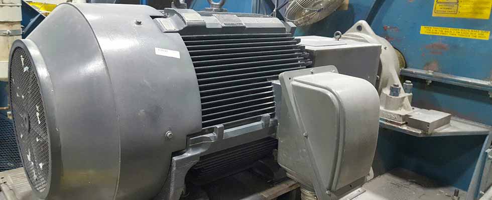 Medium TEFC motor installed