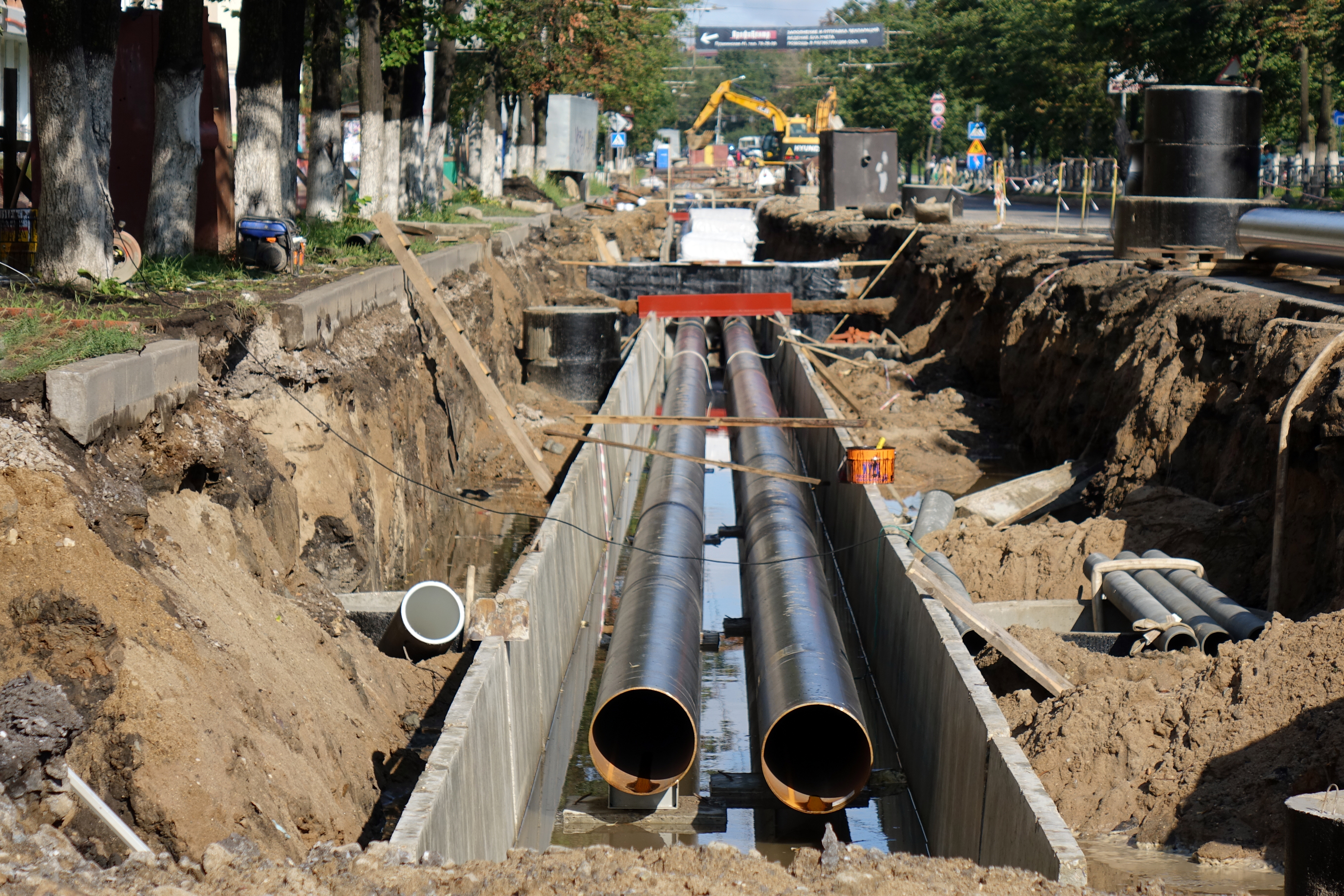 sewer pipe infrastructure construction