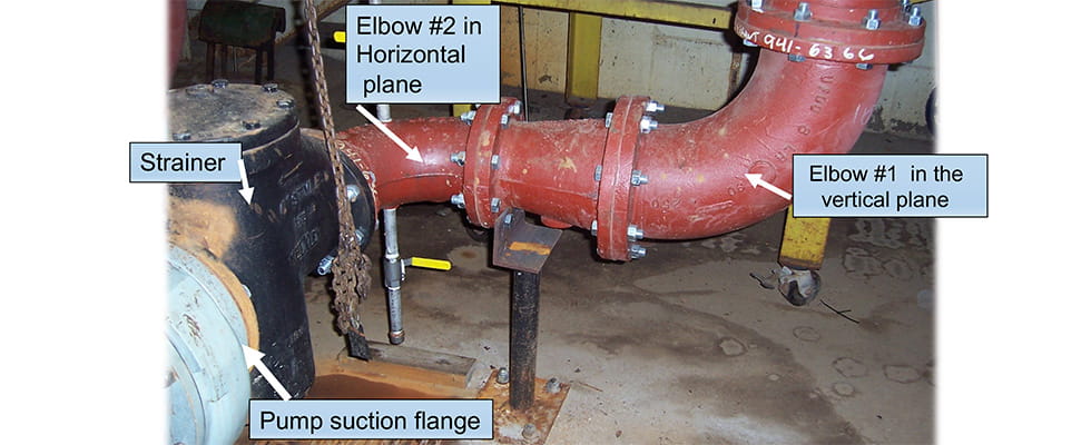 Improper suction pipe arrangement