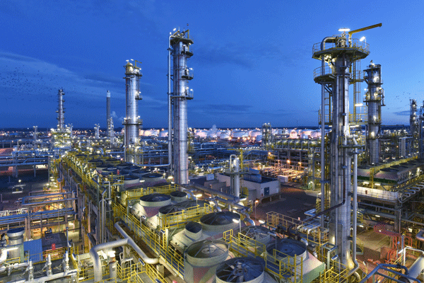 Refinery Landscape at Night