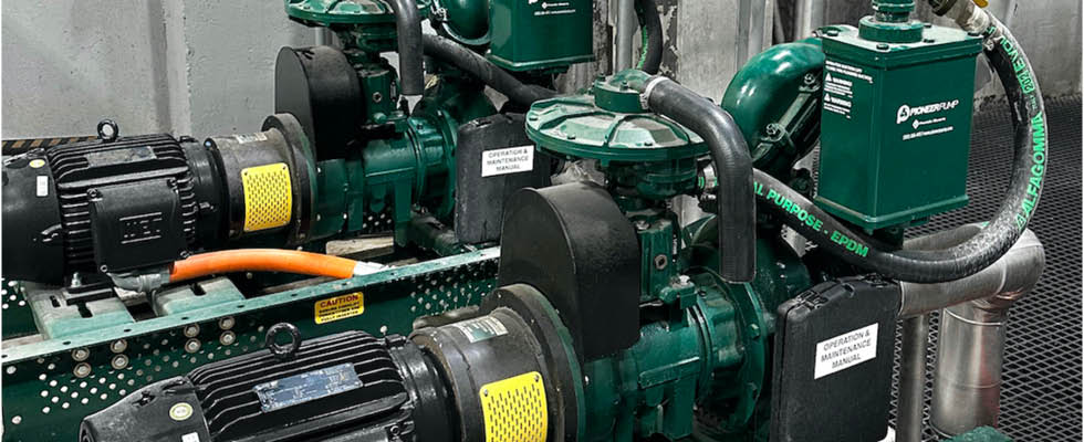 Electric-driven pump packages designed with pumps utilizing a recessed impeller are often installed in animal rendering facilities for reliable operation on the production floor. 