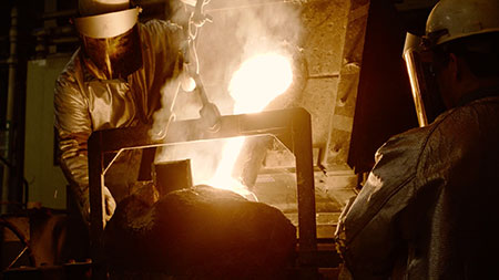 An in-house foundry is central to creating new parts and pouring numerous different alloys for castings.