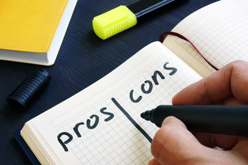 Pros & Cons Stock Image