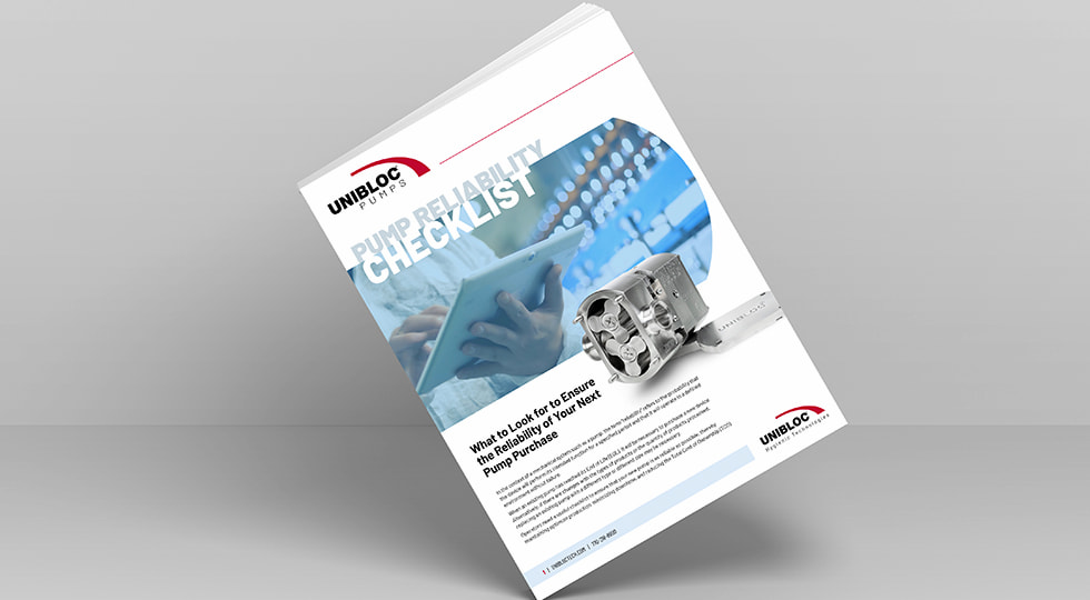 Download the Pump Reliability Checklist from Unibloc Hygienic Technologies