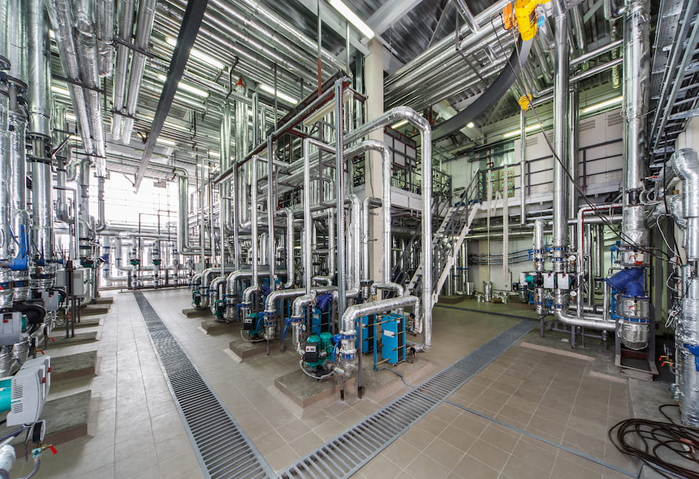 industrial boiler room