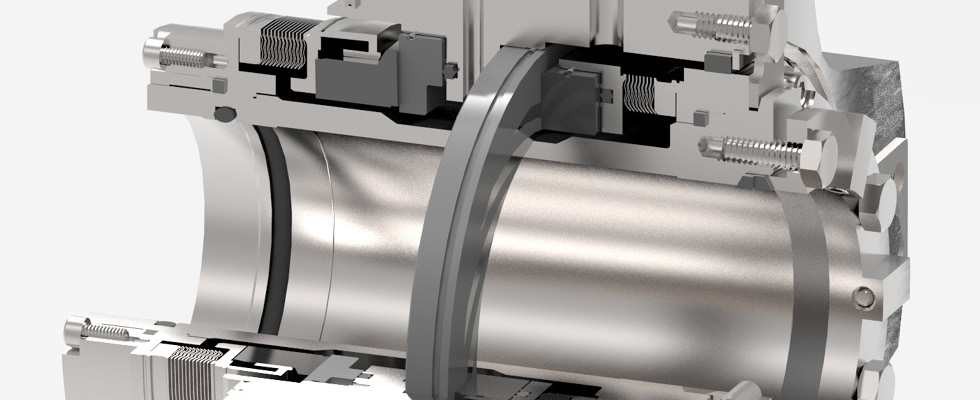 High-temperature, noncontacting cartridge seal