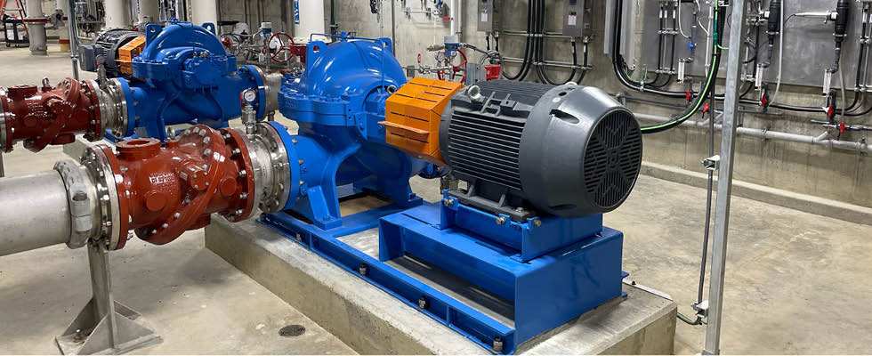 IMAGE 1: The SCADA system monitors four 150 hp pumps, level, pressure, flow, turbidity, UVT, pH and temperature.  (Images courtesy of SmartSights)