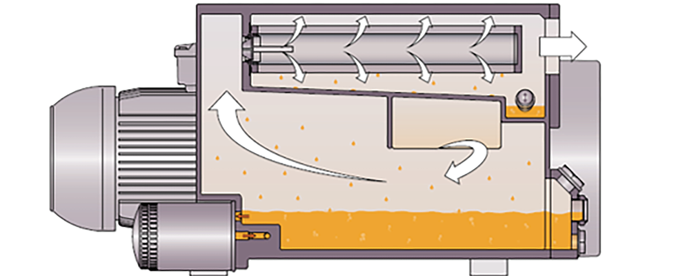 IMAGE 2: Oil rotary vane - exhaust box view