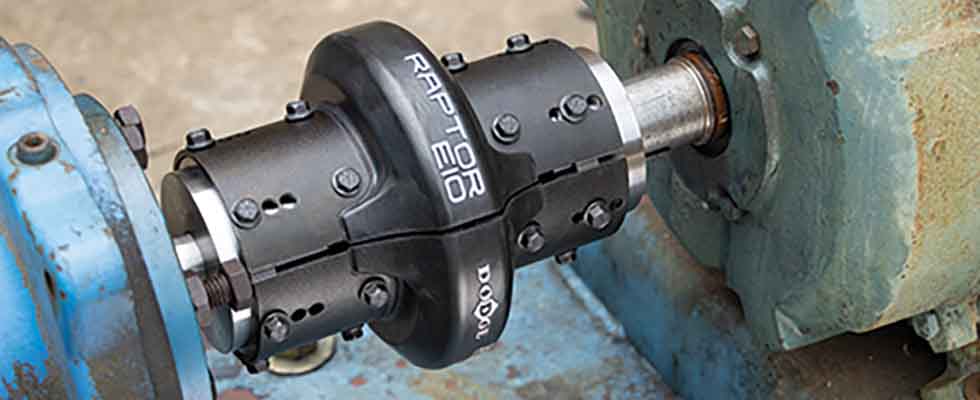 elastomeric coupling on motor
