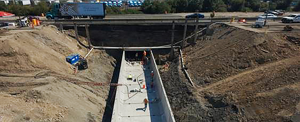 IMAGE 1: Box culvert installation on Highway 167 in Auburn, Washington (2017) (Images courtesy of Designed Groundwater Services)