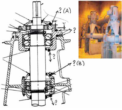 End-suction, vertically-mounted, raw sewage intake pum and drawing