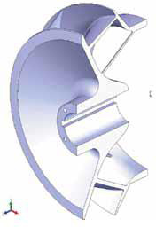 Cross section of single impeller