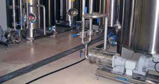 Transfer line from sweetener storage