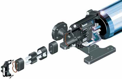 Front pullout design of the non-metallic mag drive gear pump.