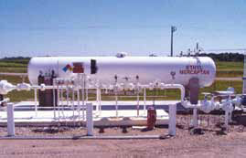 Ethyl mercaptan is required to be added to propane to meet DOT requirements for 