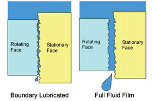 Seal face lubrication regimes