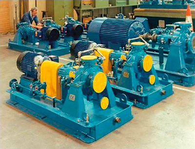 Boiler Circulating Auxiliary Cooling Pumps & Mounting Base for a Sealless Rotodynamic Pump Pumps &