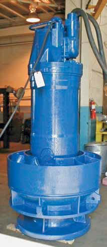 Rebuilt 290-horsepower axial flow submersible pump