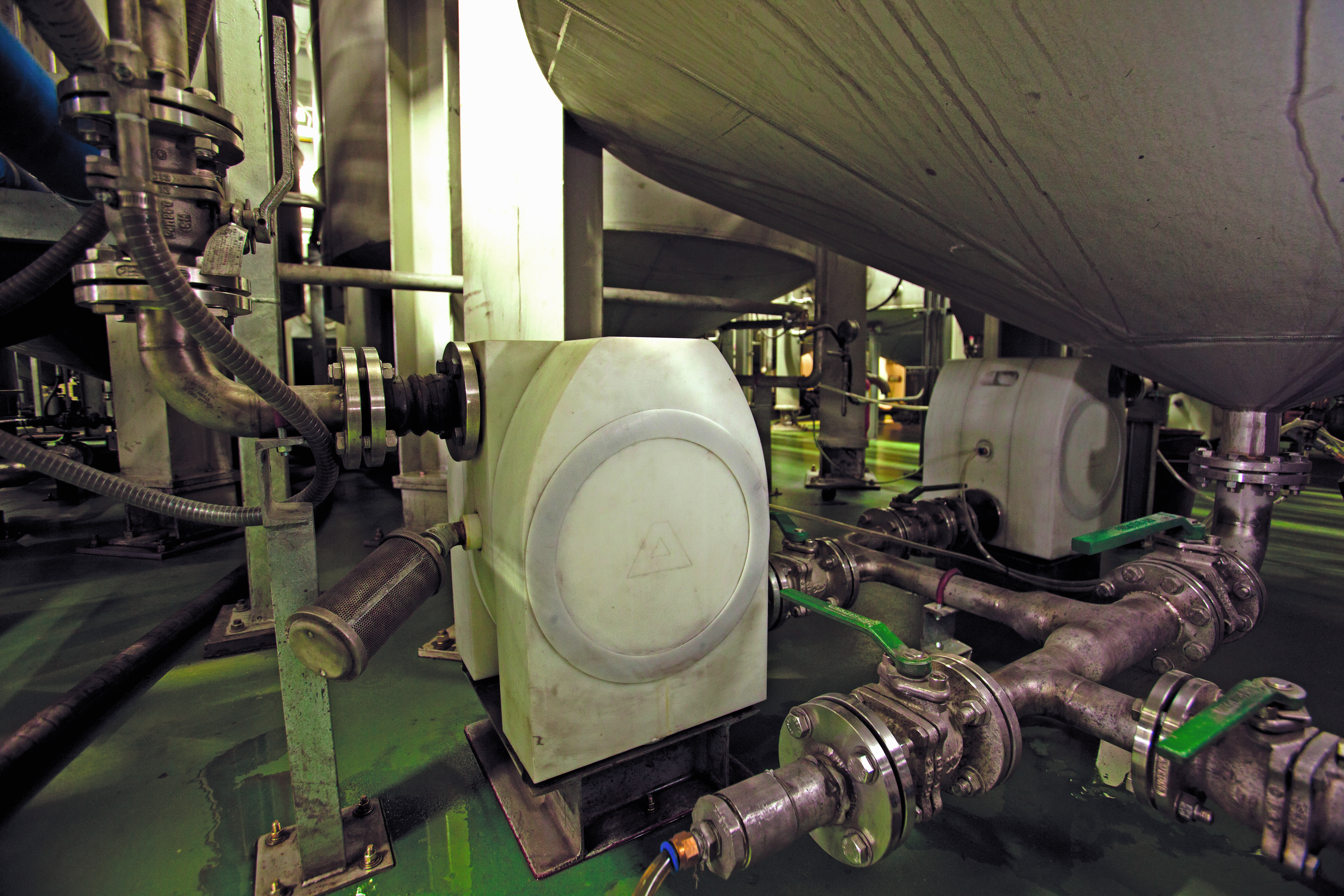 An AODD pump in a slurry transfer application in Korea