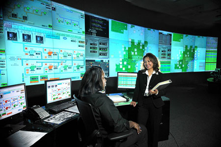 The System Control Center (SCC) monitors and controls the entire water distribut